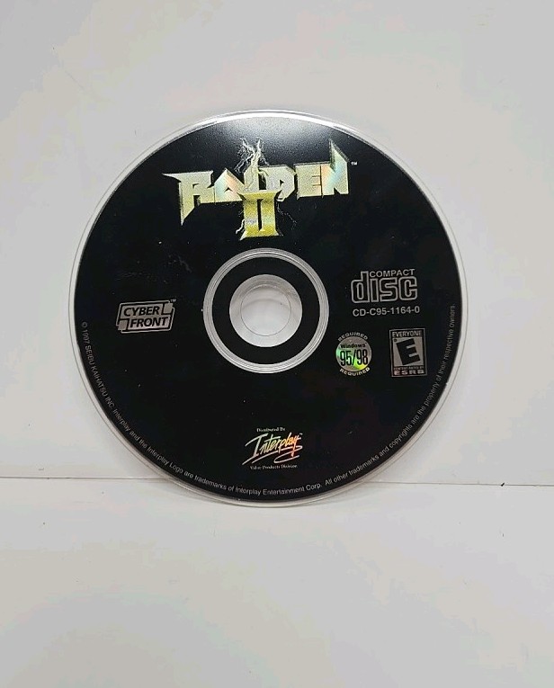 Raiden II 2 PC CD-ROM Cyber Front Interplay 1997 Windows 95/98
