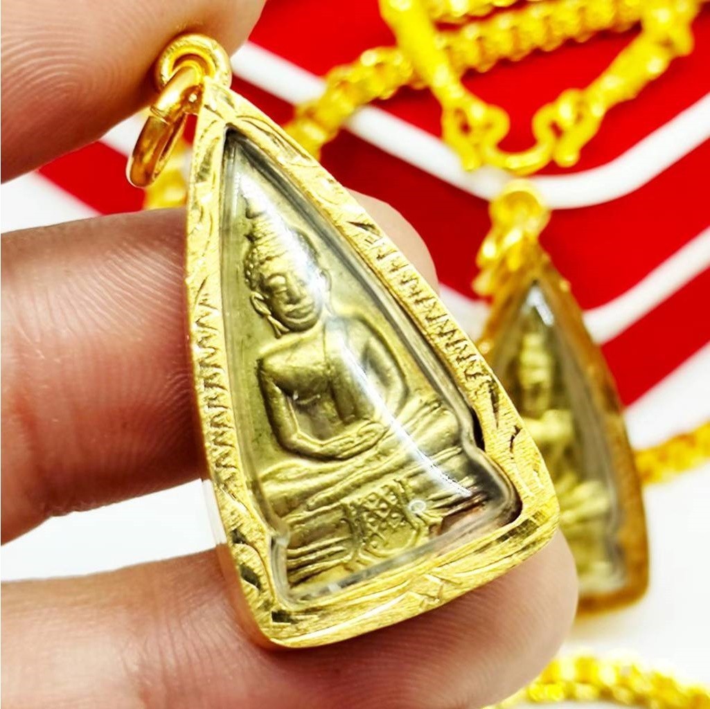 Phra Lp Sothon Double Sided Print 2008 Sacred Amulet Thai Buddha Statue Talisman