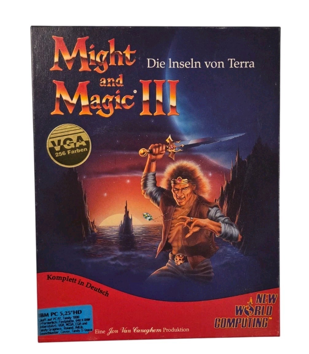 Might and Magic III: Die Inseln von Terra PC 5,25 Big Box OVP IBM Diskettes
