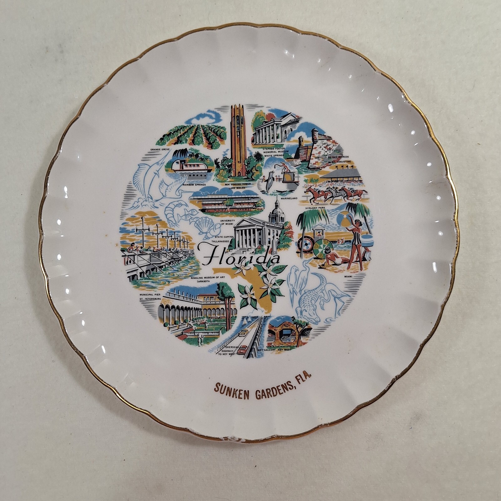 VTG Sunken Gardens Florida 9 1/4