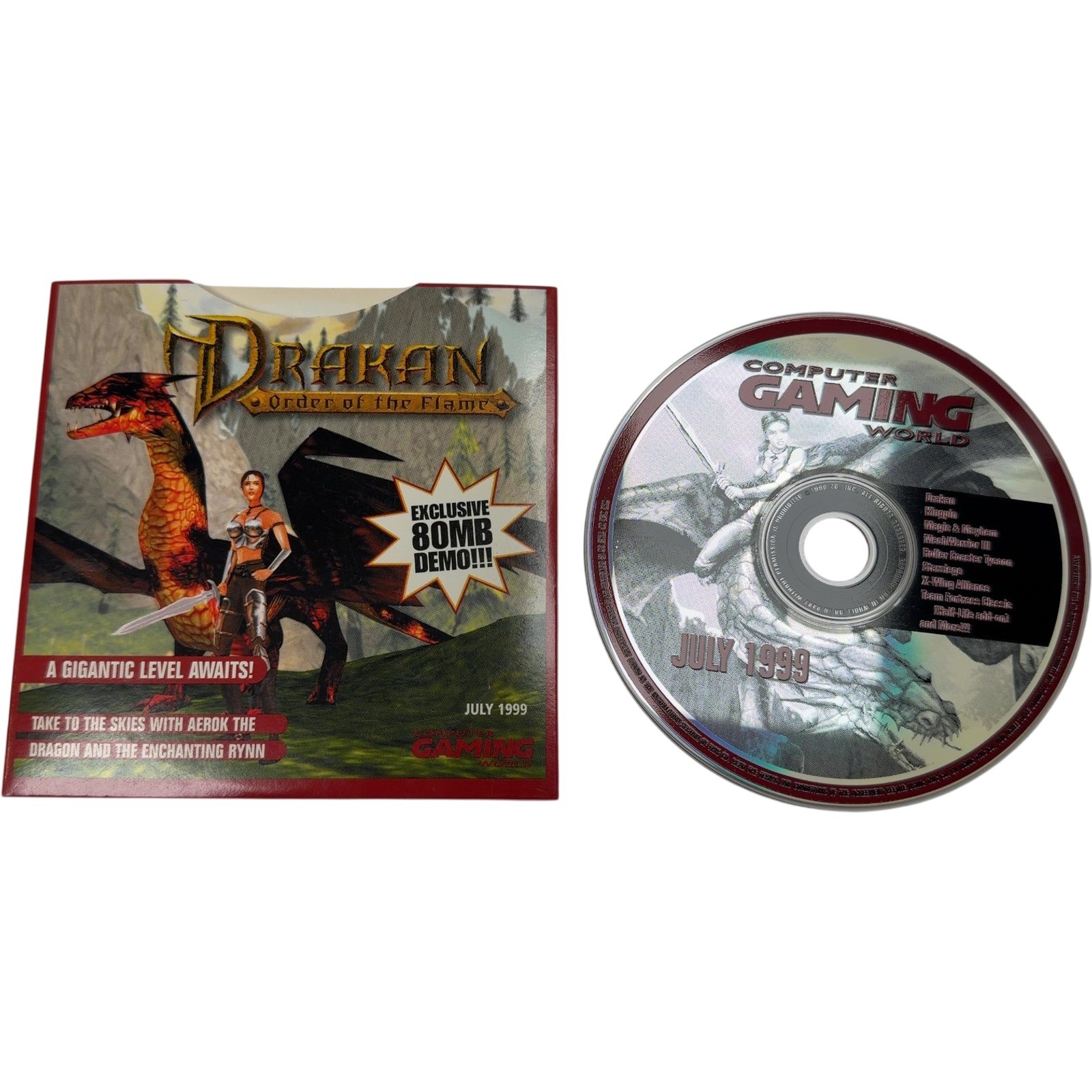 Drakan: Order of the Flame Demo CD July 1999 Computer Gaming World Used