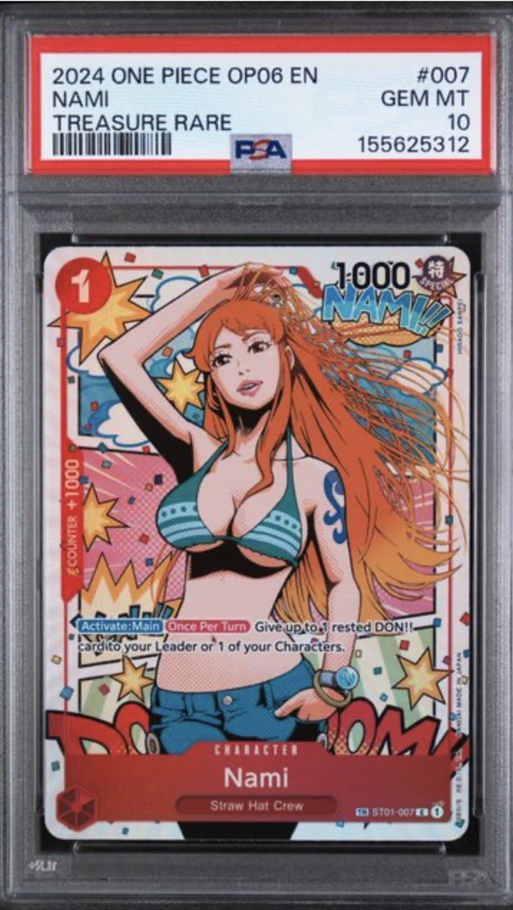 2024 ONE PIECE OP06-WINGS OF THE CAPTAIN ST01-007 NAMI TREASURE RARE PSA 10