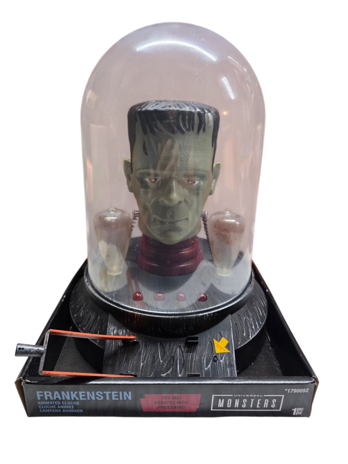 Gemmy Universal Monsters Frankenstein Animated Cloche Halloween Prop Retro NIB