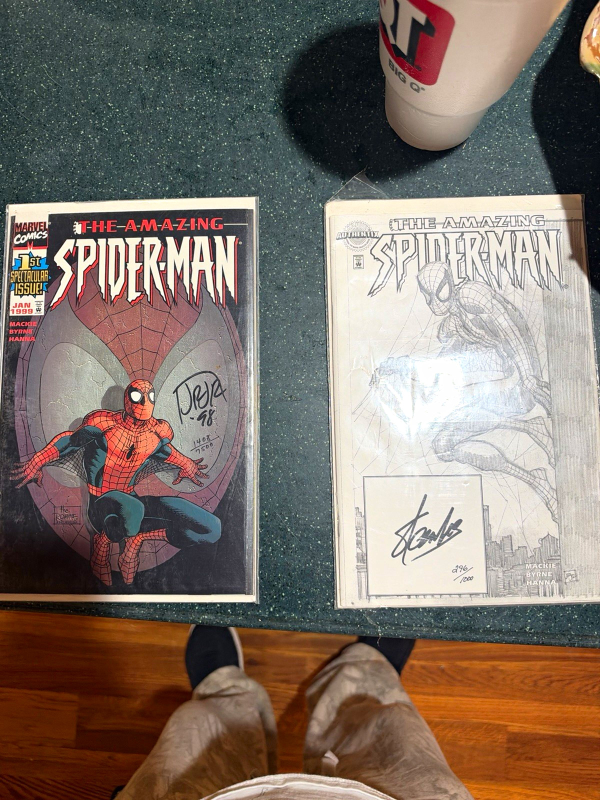 Marvel The Amazing Spider-Man #1 (1999) Stan Lee Signed Blank Variant Lot 2
