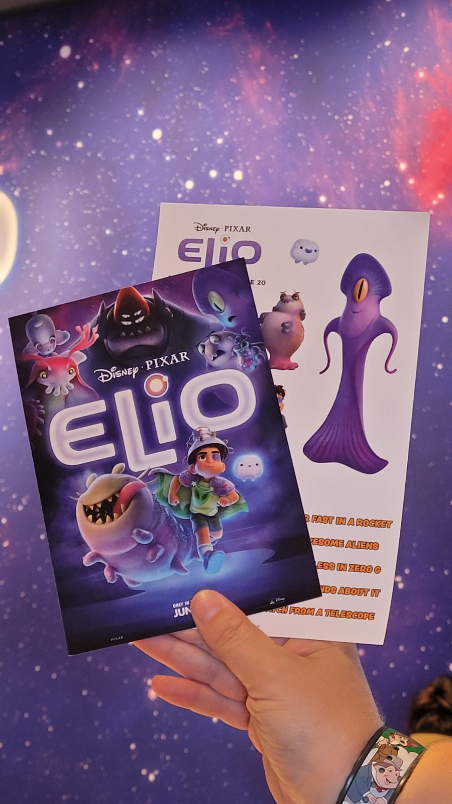 Disney Parks Elio Movie 5x7 Postcard & Sticker Set Aliens Quotes New Pixar 2025