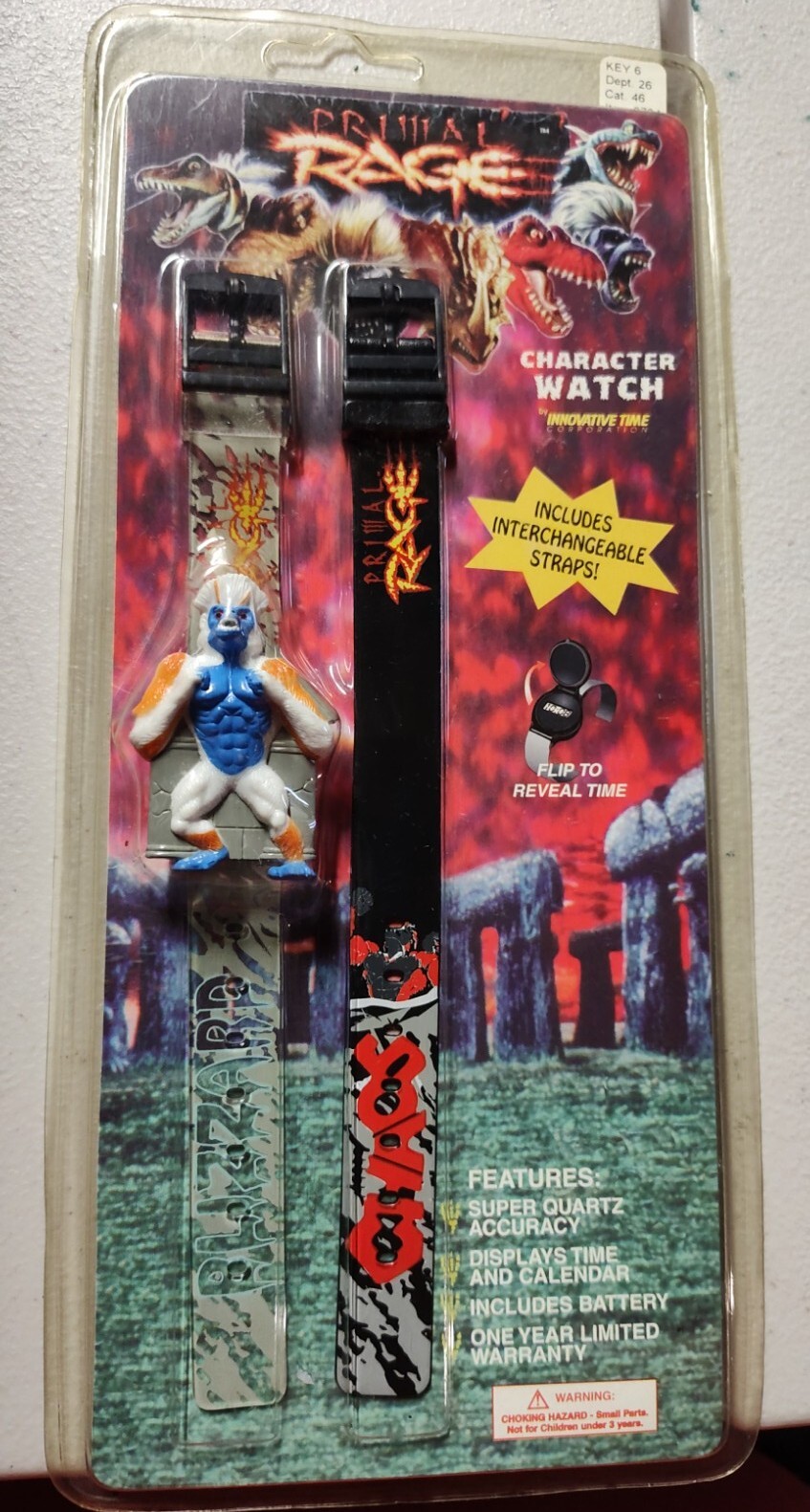 Primal Rage BLIZZARD Digital Wristwatch Innovative Time Atari License 1994 