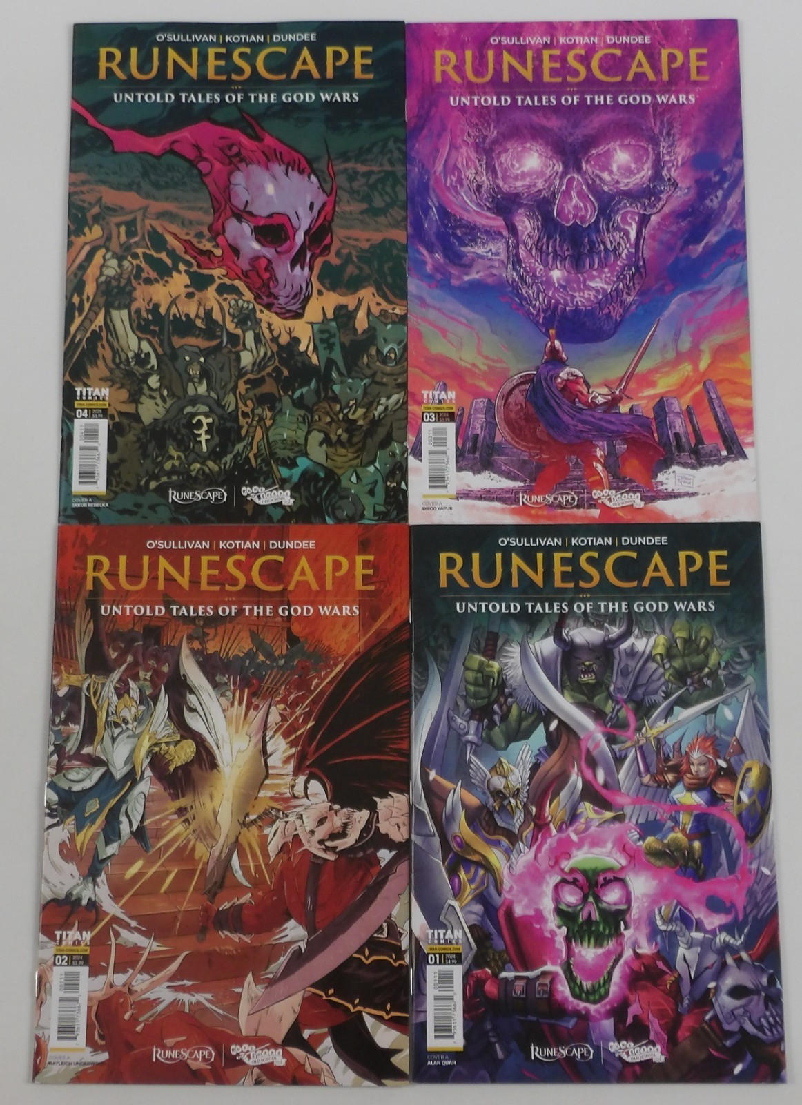 Runescape: Untold Tales of the God Wars #1-4 VF/NM complete series 800 Runecoins