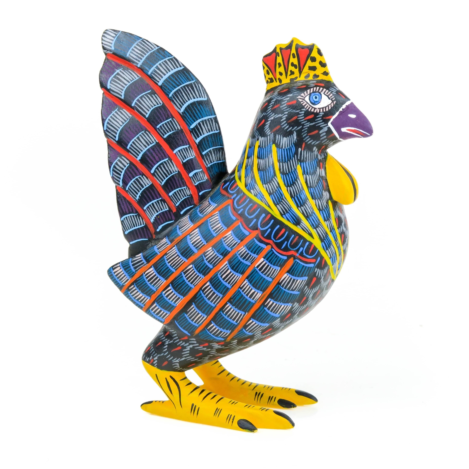 Majestic Rooster - Oaxacan Alebrije Wood Carving