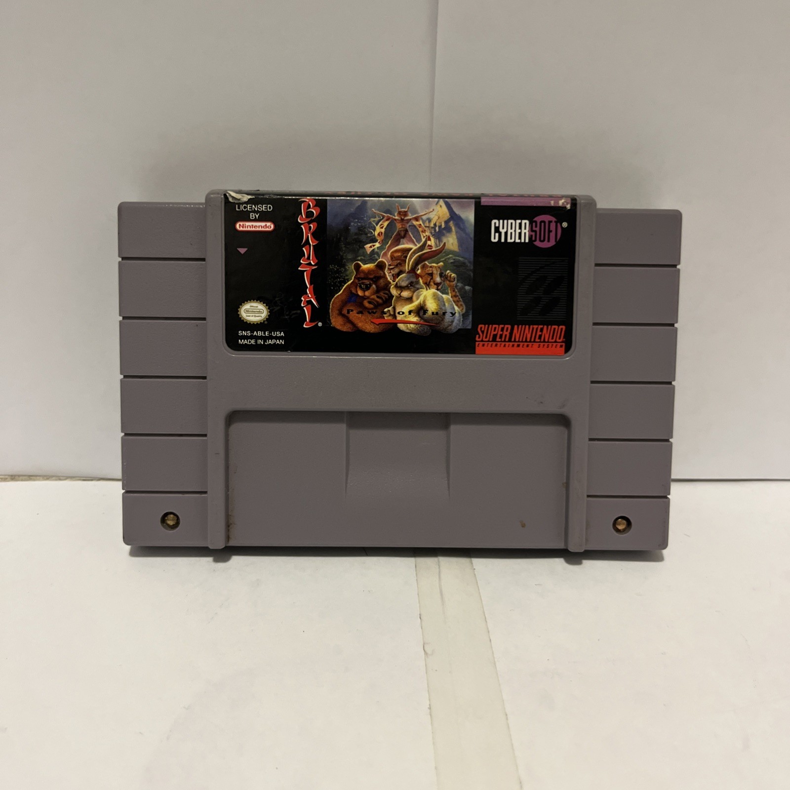 Brutal: Paws of Fury (Super Nintendo SNES, 1994) – Authentic Cartridge WORKING
