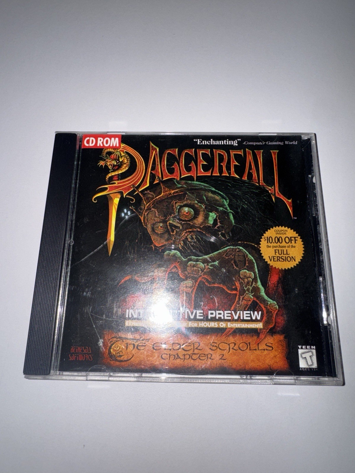 DEMO Elder Scrolls: Chapter 2 Daggerfall PC CD ROM 1996 Rare Interactive Preview