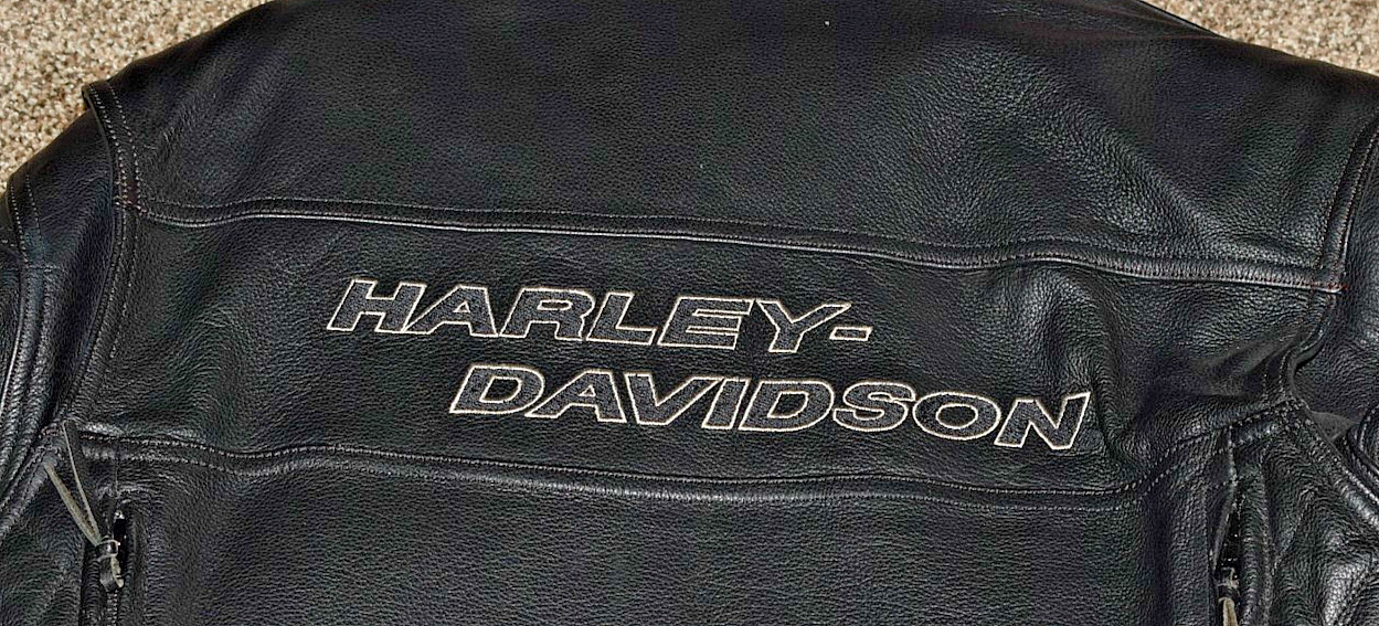 Harley Davidson L Large Mens LEATHER Coat  Jacket  Zip out liner gently used