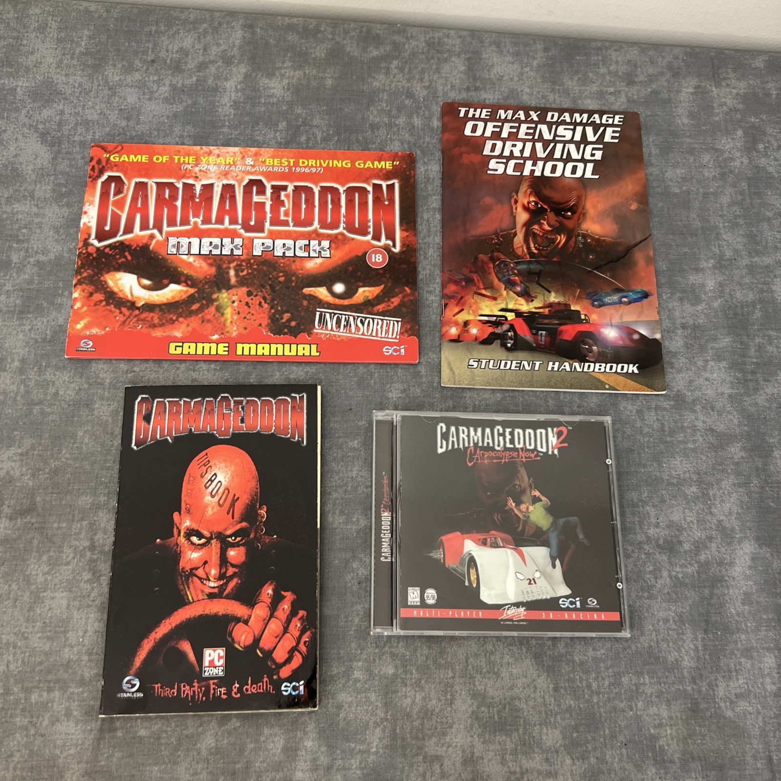 Carmageddon 2 Carpocalypse Now PC 1998 with Manual & Extra Manual And Tips Book