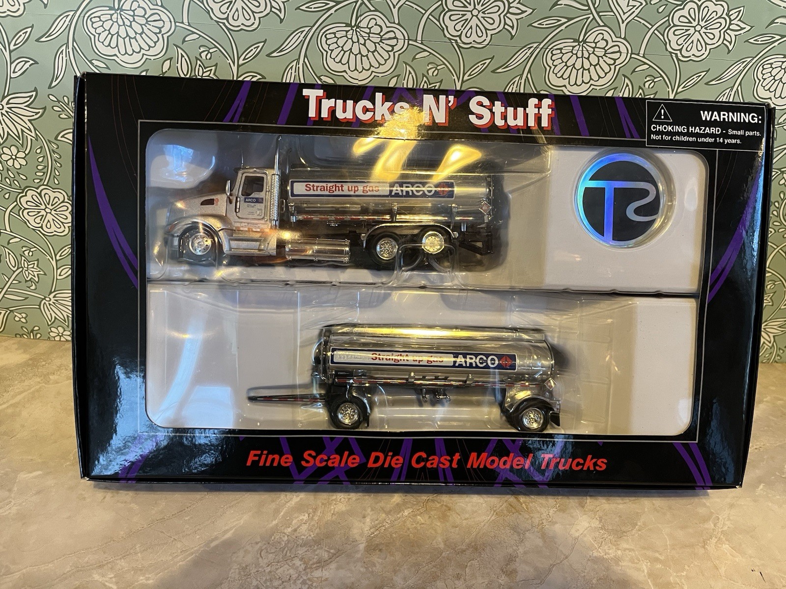 TONKIN 1/53 ARCO SILVER  CHROME GAS KENWORTH TANKER MATCHING PUP Trucks N\' Stuff