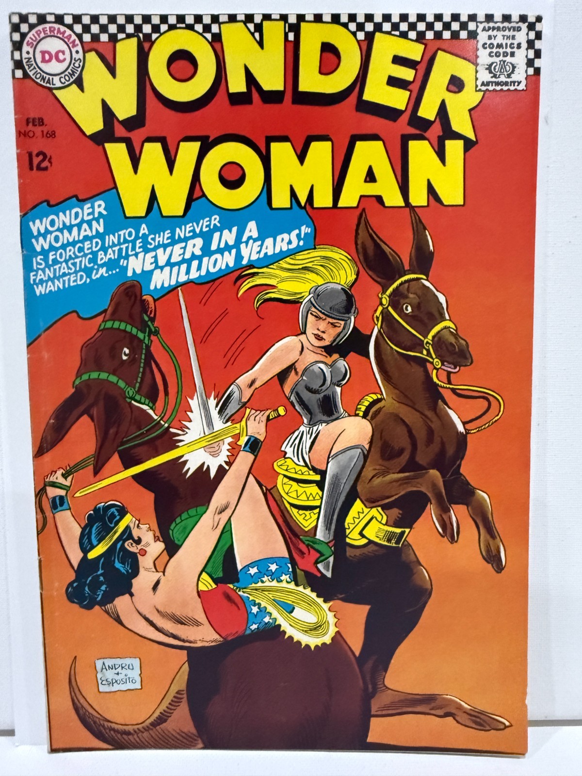 DC Comics Wonder Woman # 168 VG/FN Silver Age Fun 1966 Detached