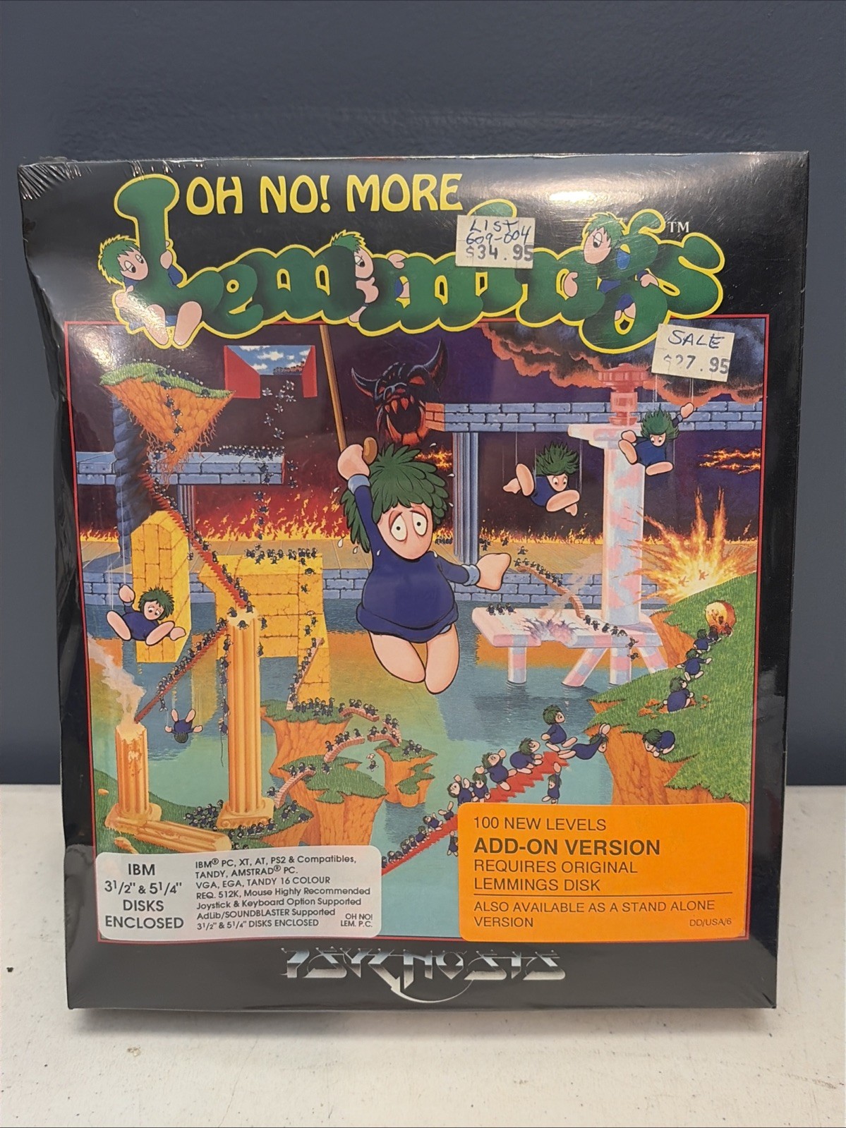 Oh No More Lemmings 1991 Big Box 3.5