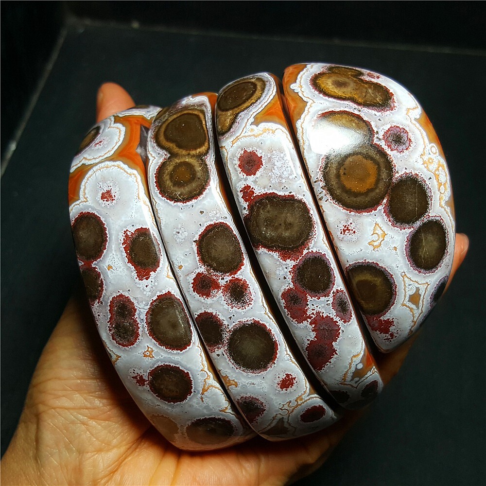RARE 4 pieces 779g Natural Warring States Red Agate Crystal Healing 3610+