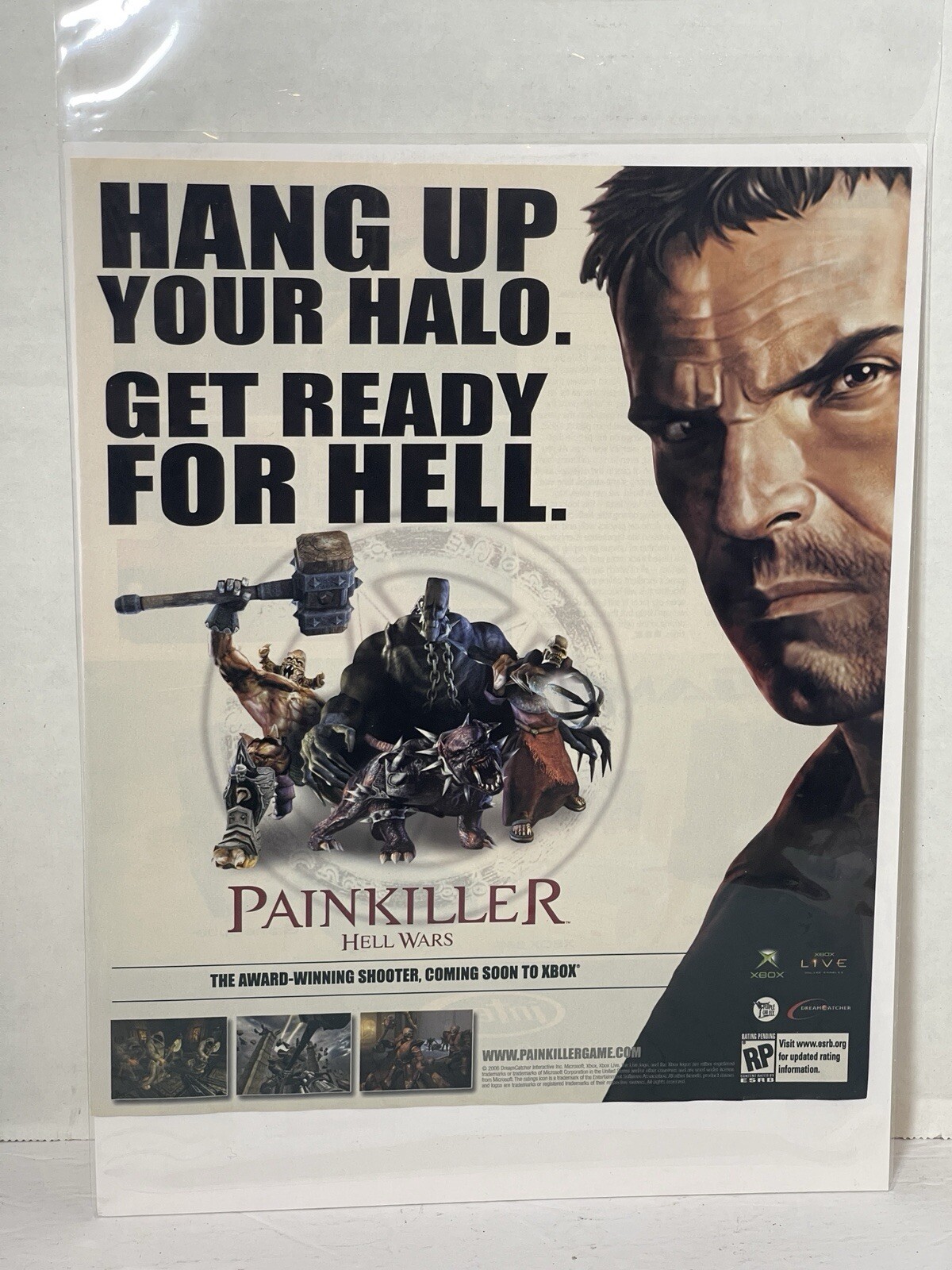 Painkiller Hell wars video game print ad wall art Ephemera