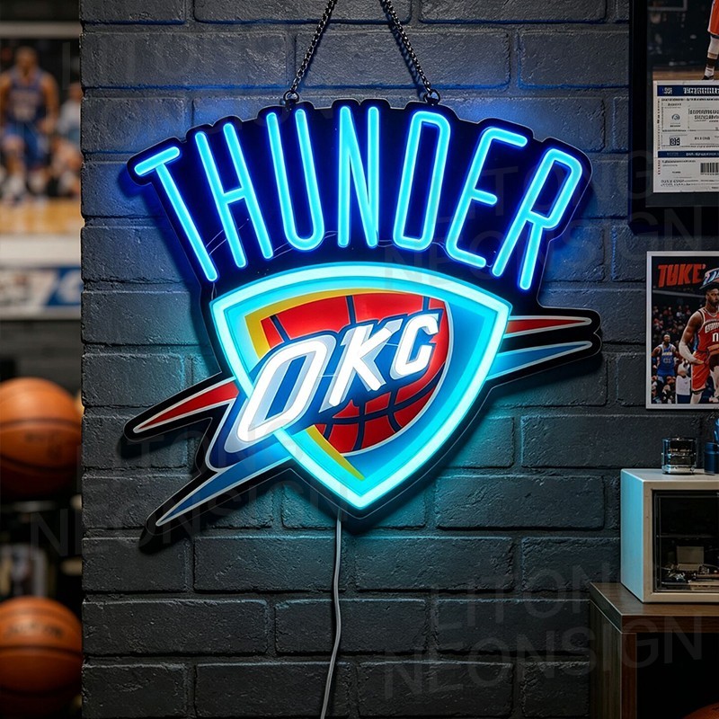 US STOCK Oklahoma City Thunder LED Neon Sign 16