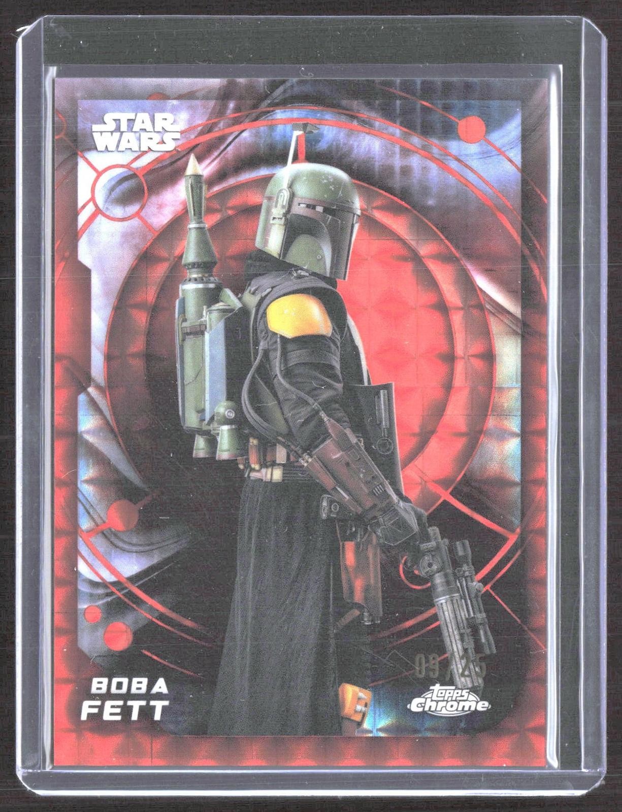 Topps 2026 Topps Chrome Star Wars #165 Boba Fett Orange Geometric Refractor