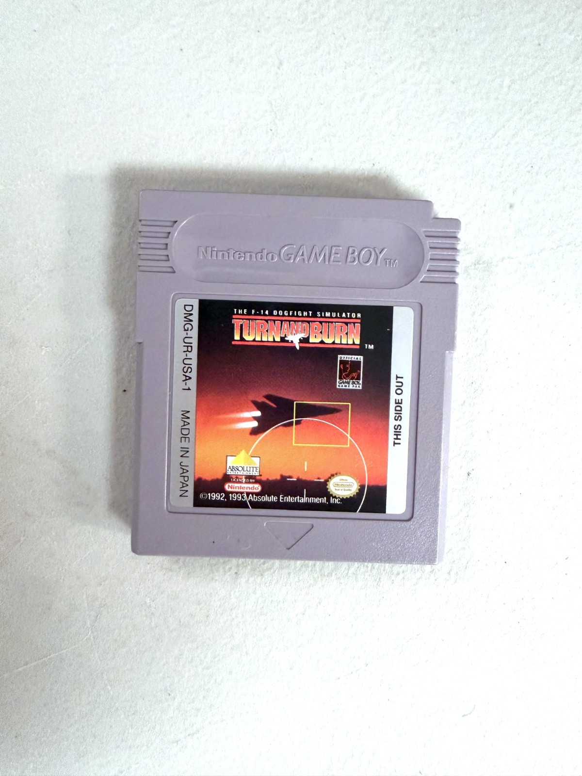 Turn and Burn Original Nintendo Game Boy Game Tested + Working & Authentic