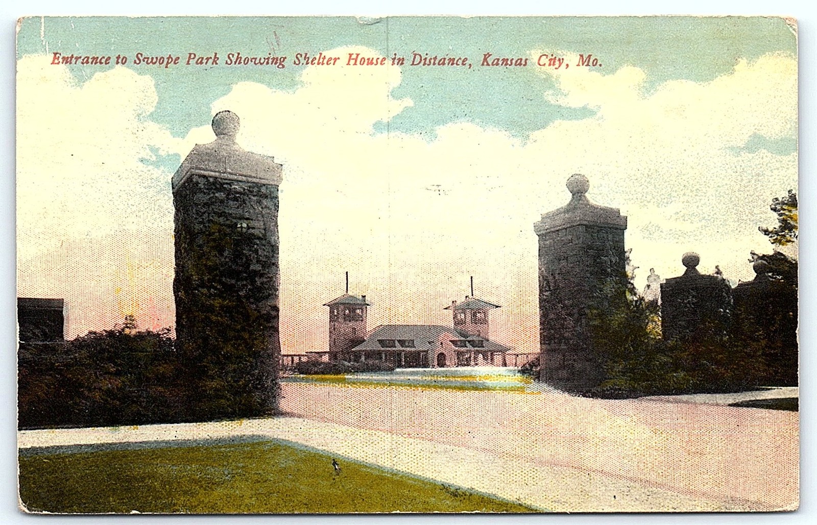 1912 Postcard Entrance to Swope Park, Kansas City, MO