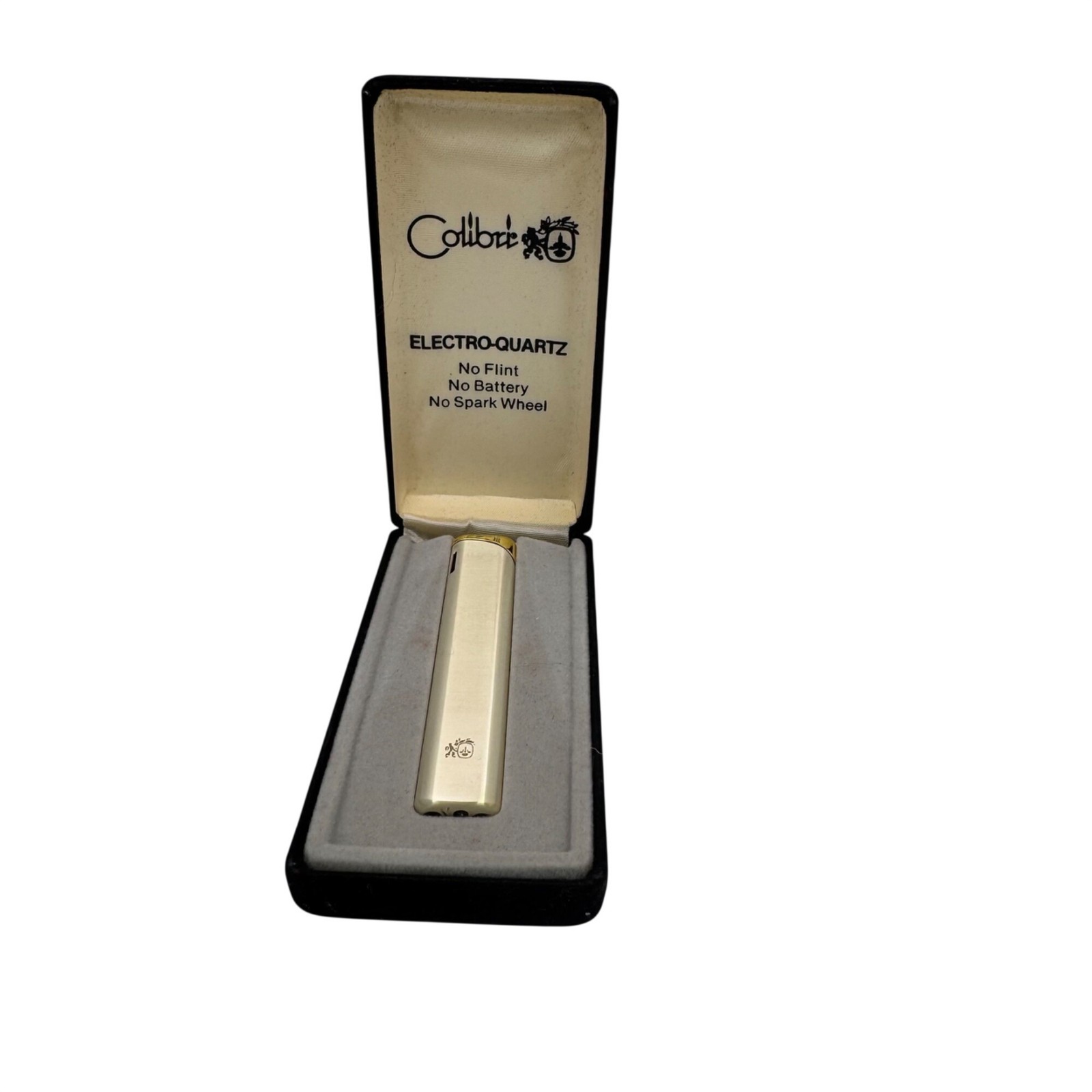 Slim Colibri Electro-Quartz Gold-Tone Lighter New In Box & Instruction Manual