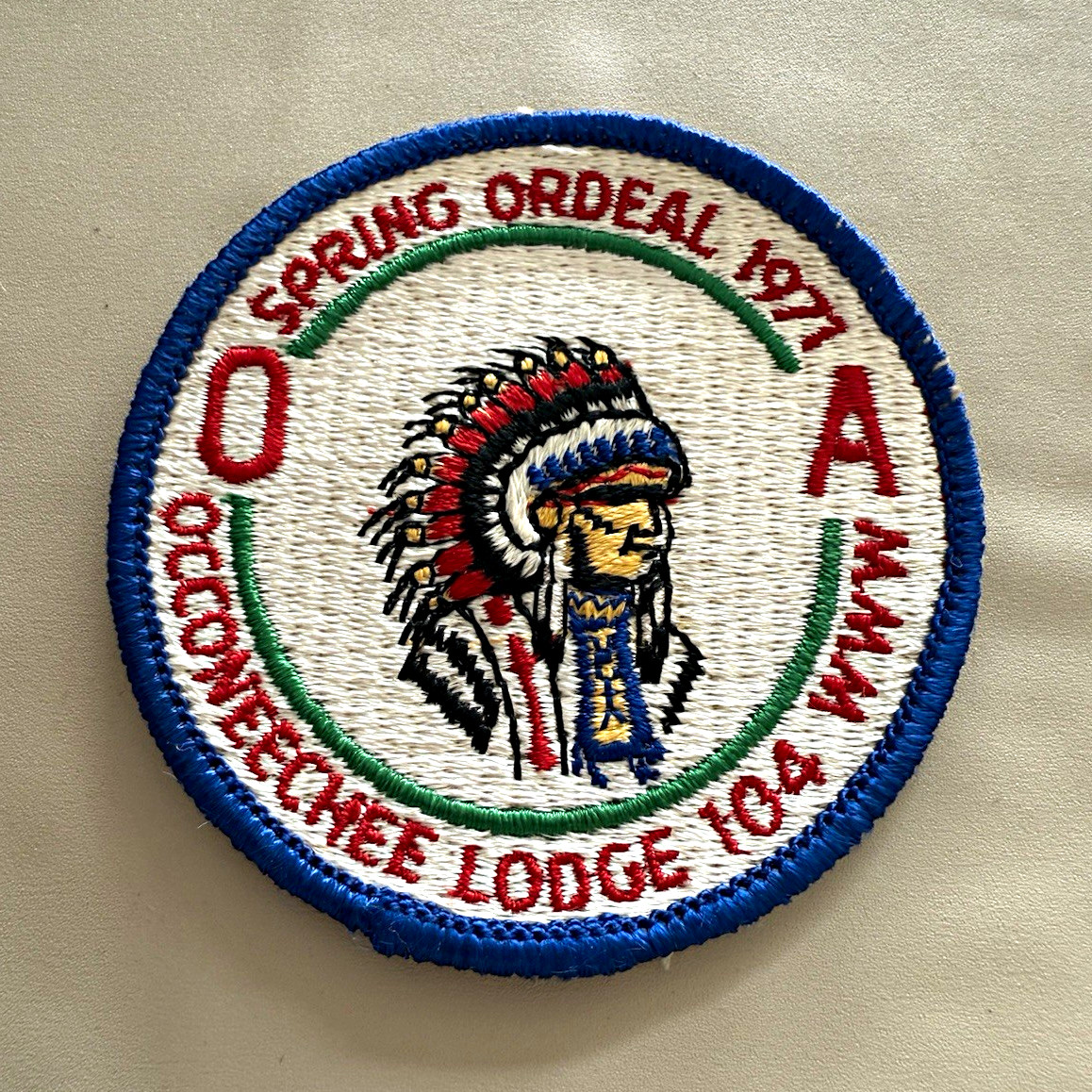 Boy Scouts Order of the Arrow Lodge 104 Spring Ordeal 1971 Patch Single Unit