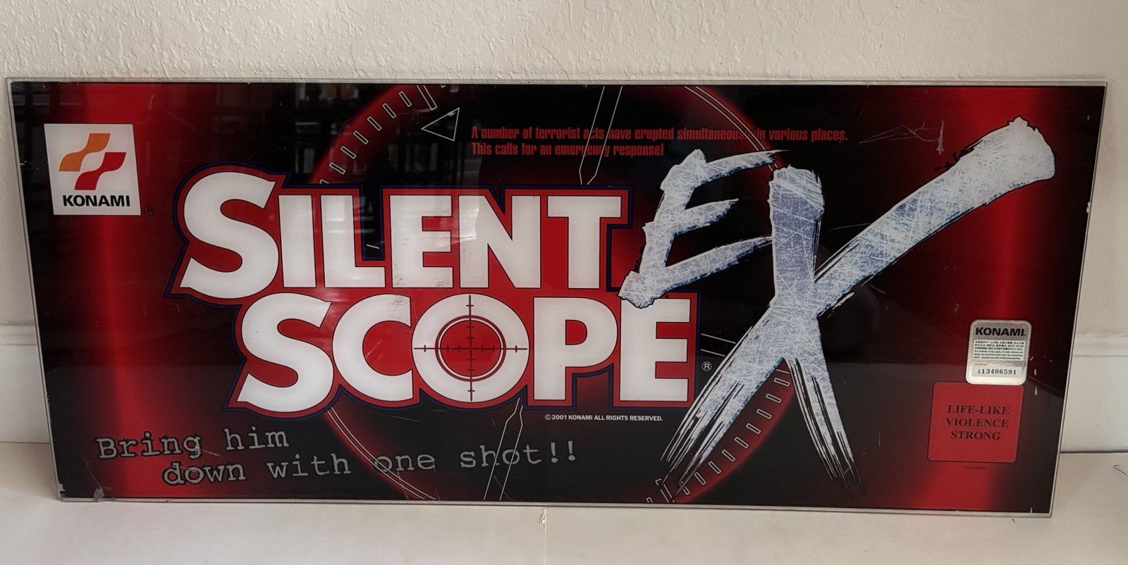 Konami arcade Silent Scope EX Marquee Header 