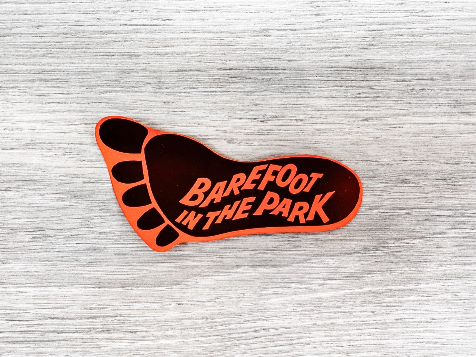 VTG Barefoot in the Park Foot Sticker – 1960s Pop Art MCM Film Memorabilia