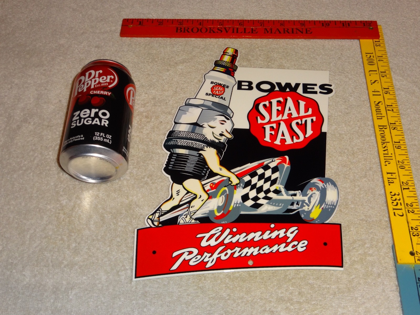 VINTAGE BOWES SEAL FAST SPARK PLUG W/ MAN 11 3/4