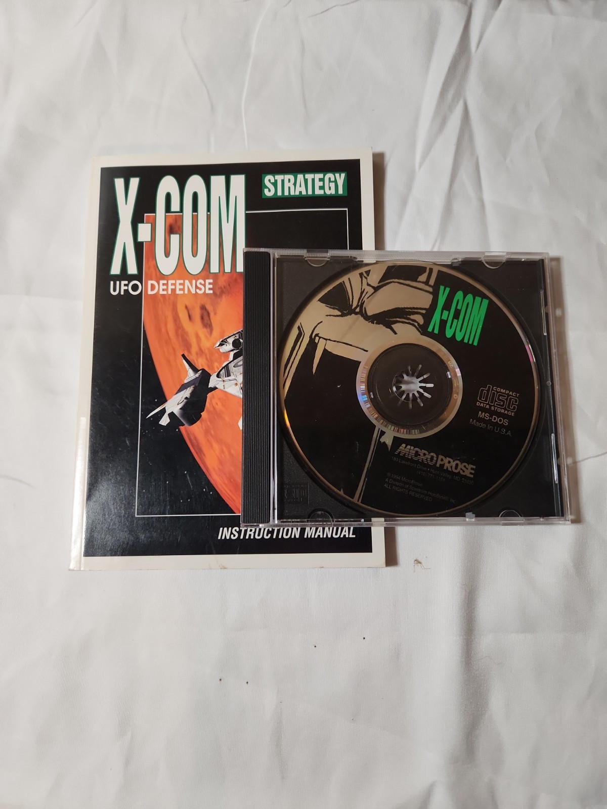 X-COM UFO Defense Pc Game Microprose 1994 Clean Disc No Scratches With Manual