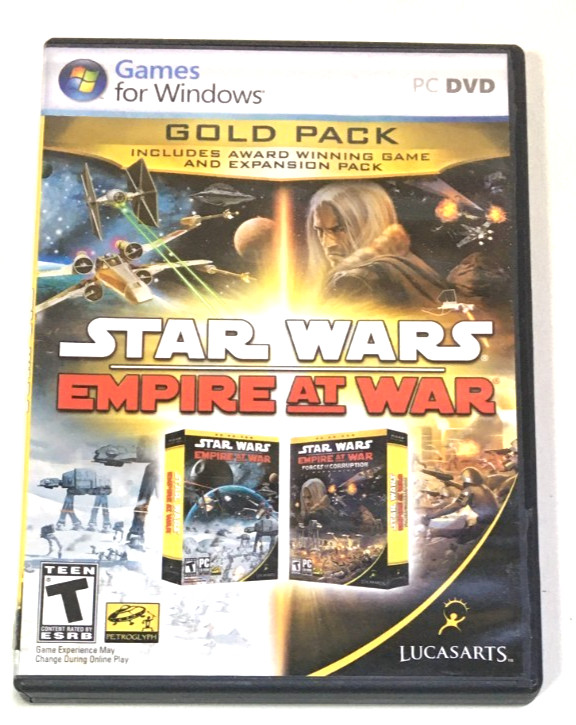Star Wars: Empire at War - Gold Pack (PC, DVD-ROM, LucasArts, 2006) w/ Manual
