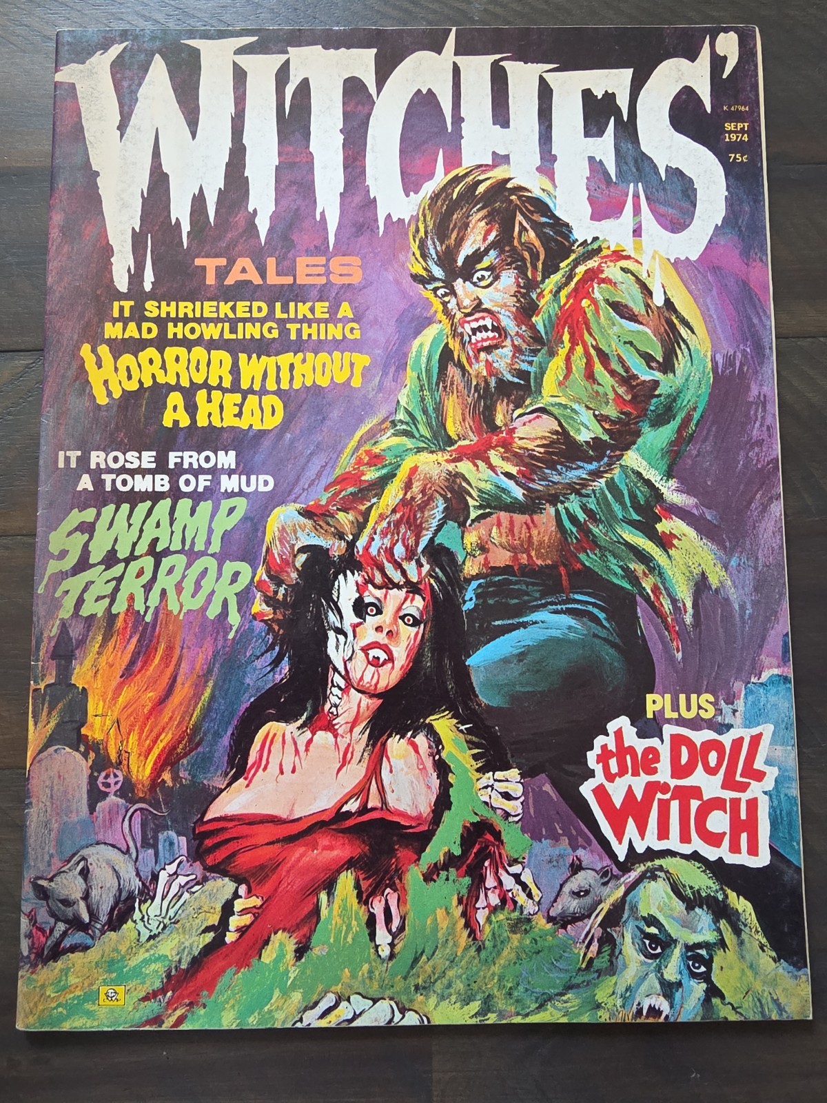 Witches Tales Magazine   Vol 6   # 5    VERY GOOD FINE   Sept. 1974   See photos