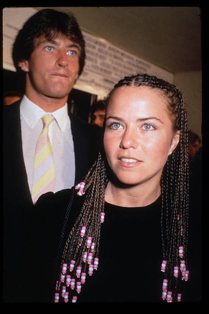 Movie actress Koo Stark is shown here with her hair done in braids- Old Photo
