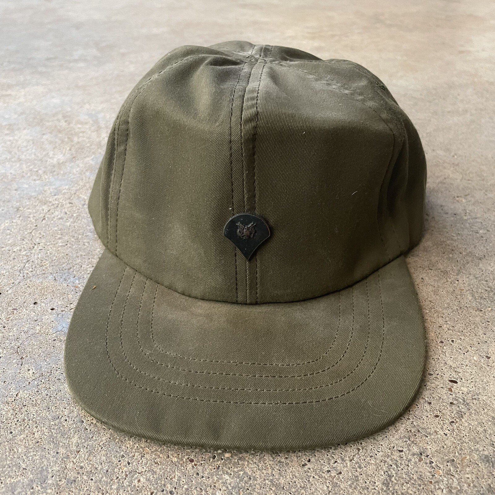 Vtg US Army Bancroft Rock Fatigue Cap Size 7-7 1/8 Made in USA Specialist Pin