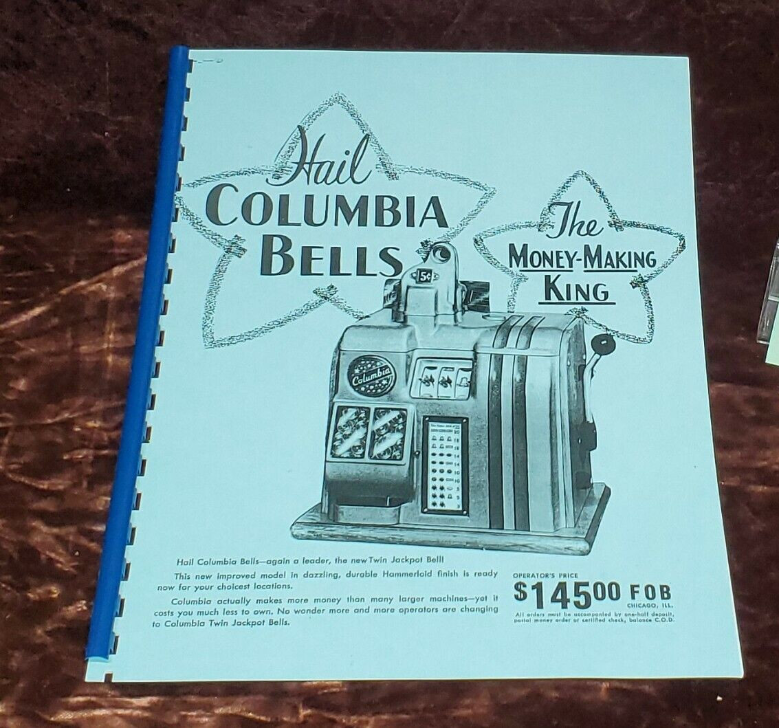 COLUMBIA REPRODUCTION SERVICE MANUAL 8 PAGE BOOKLET