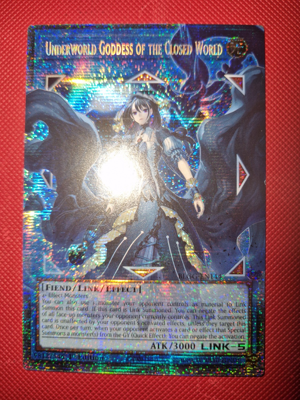 YUGIOH Underworld Goddess of the Closed World BLGG-EN144 Extended Art Starlight