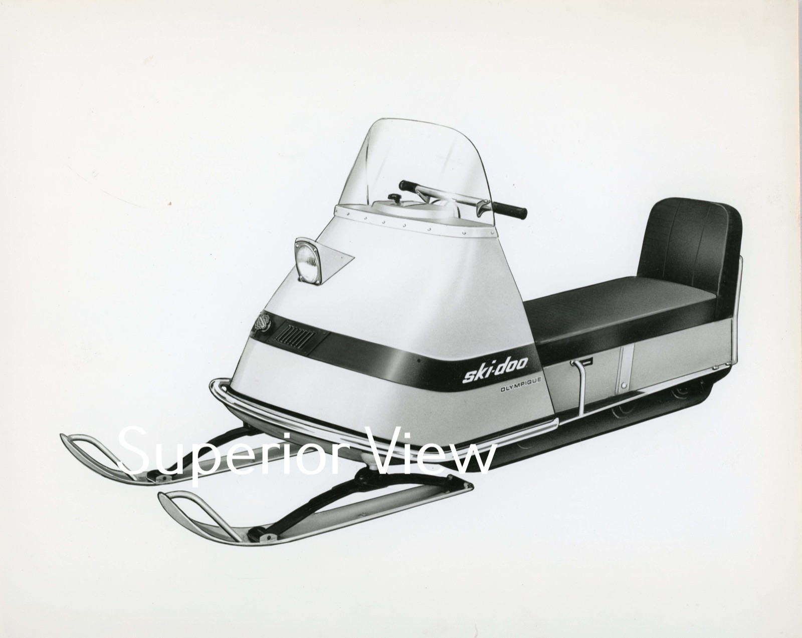 Bombardier Ski Doo Olympique Snowmobile Factory Photograph Vintage Ski Doo