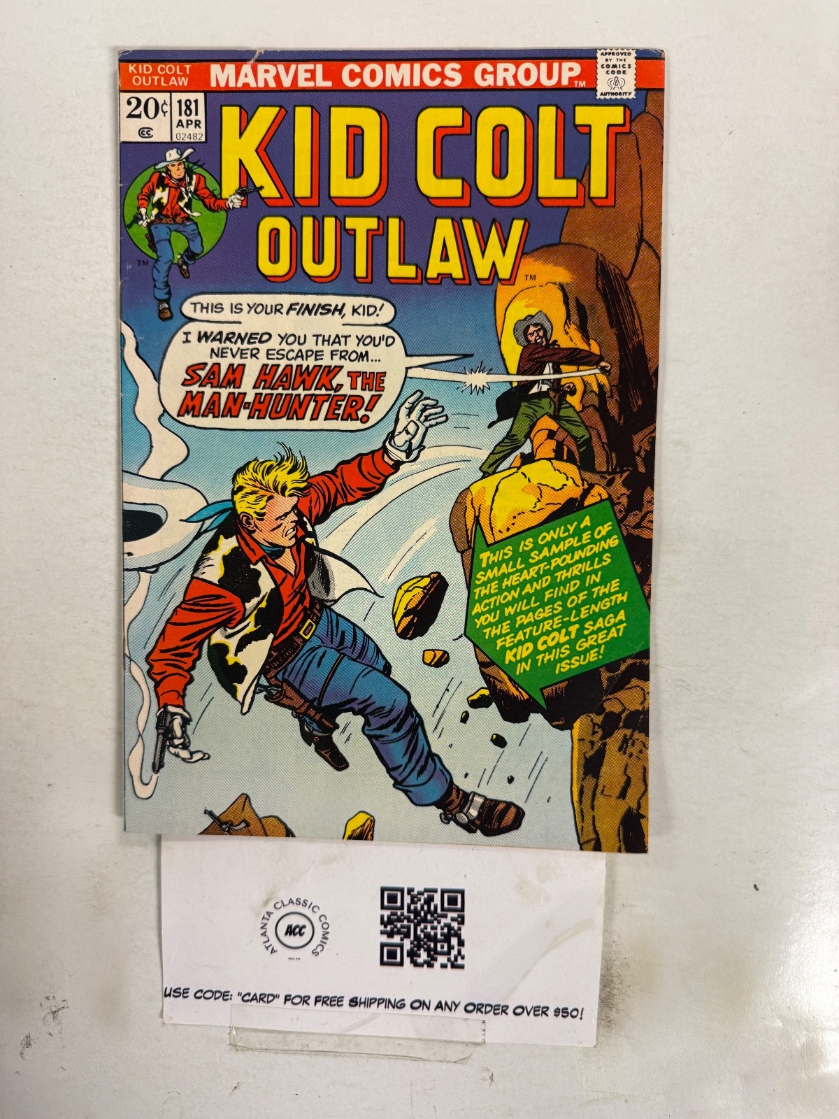 Kid Colt  Outlaw # 181 VF-NM Marvel Comic Book 16 ET3
