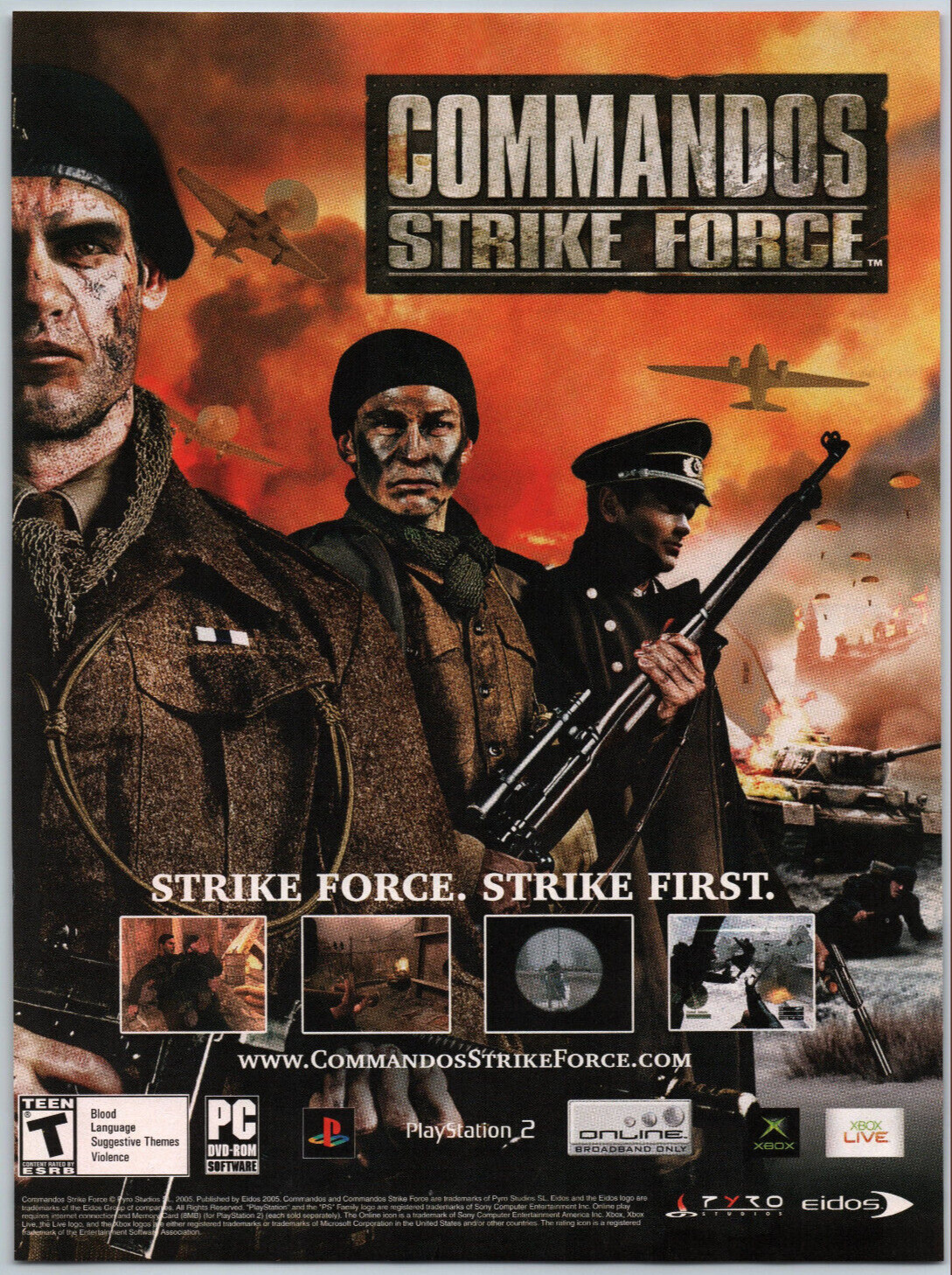 Commandos Strike Force Strike First Video Game Print Ad / Poster Promo Art 2006
