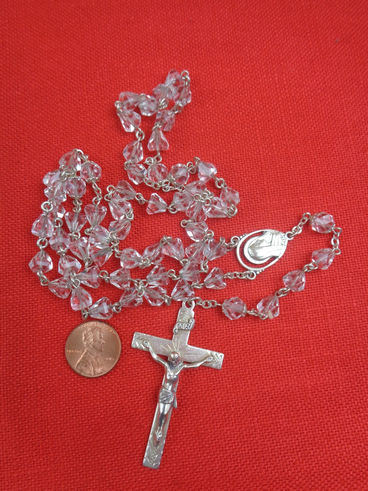 Vintage CREED 925 Sterling Silver Crystal 22\