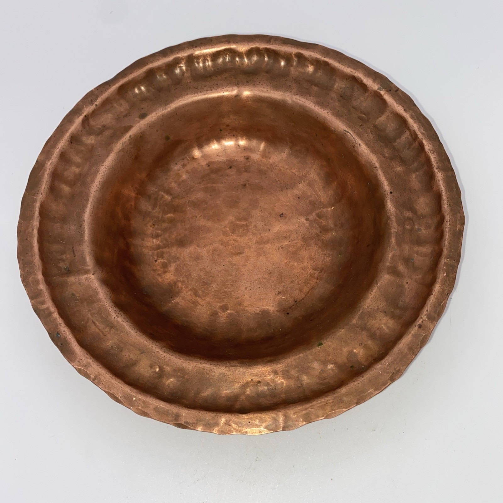 VTG Hammered Copper Bowl 7 1/2 Inch Diameter Mid Century Modern Decor