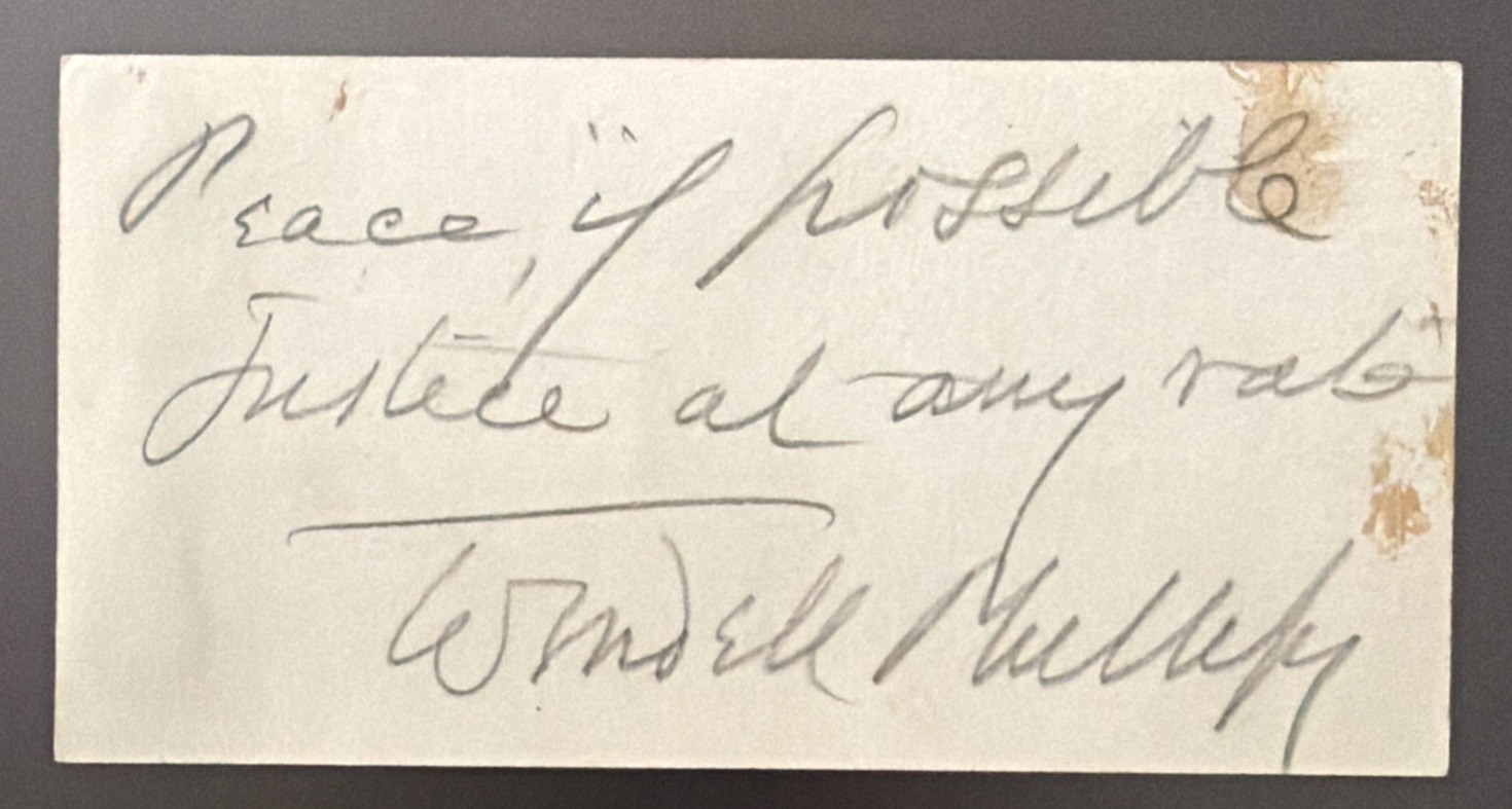 Wendell Phillips Autograph Quote Signed - Abolitionist - 