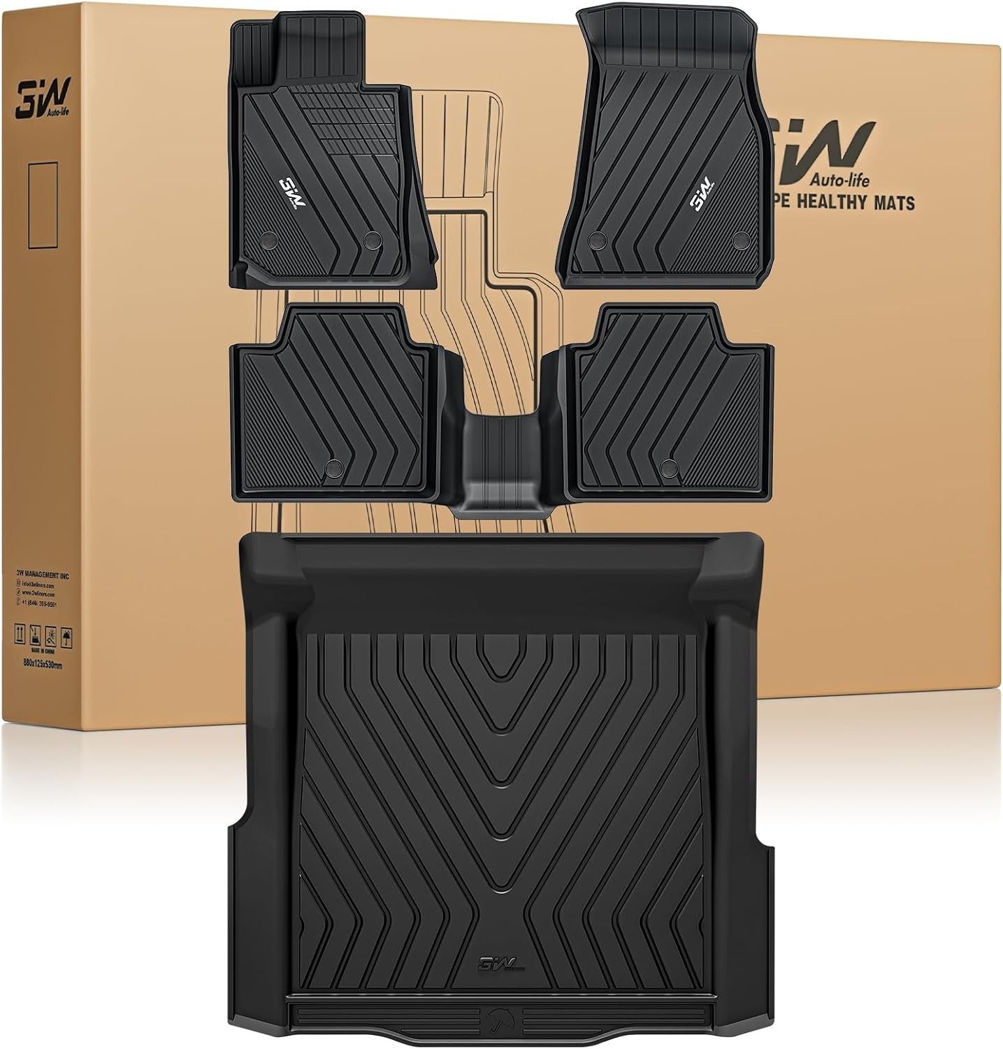 3W Floor Mats & Cargo Liner for BMW 3 Series G20 330i 2019-2026 Full Set