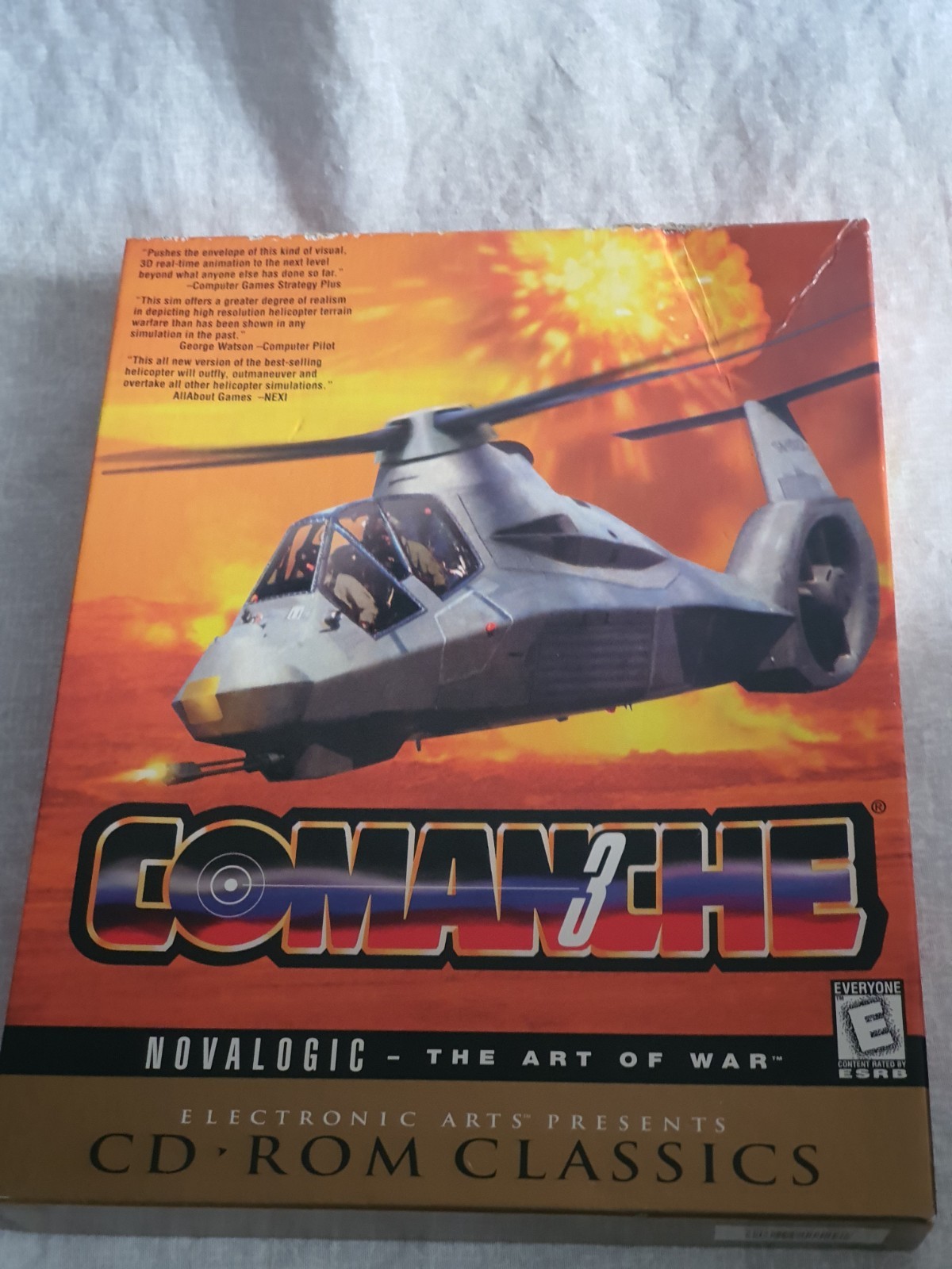 Comanche 3: The Art of War ~ PC (Novalogic, 1997) Vtg BIG BOX Complete Vintage