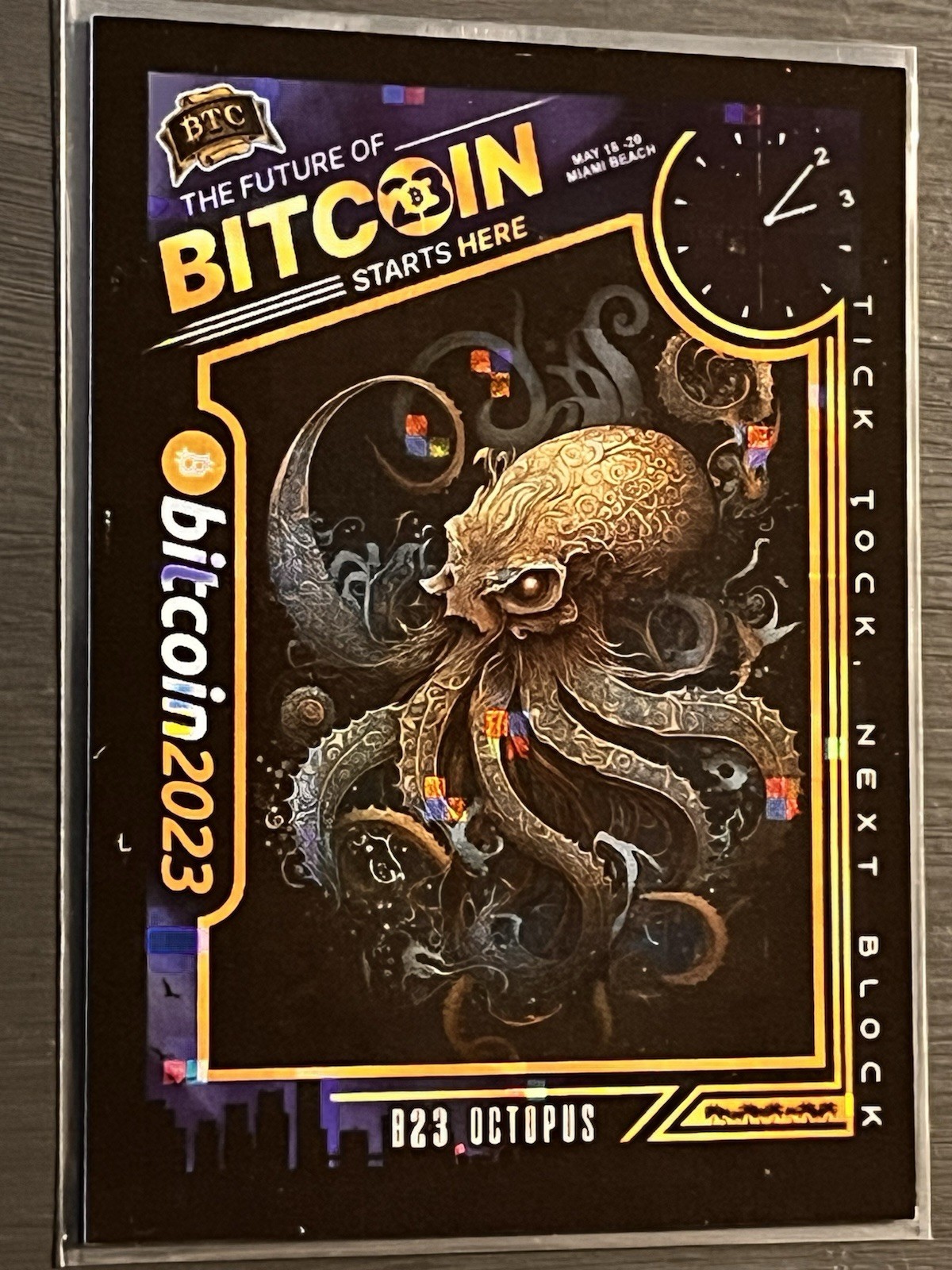 2023 Bitcoin Trading Card, Commemorative Limited Edition B23 Octopus #478/500