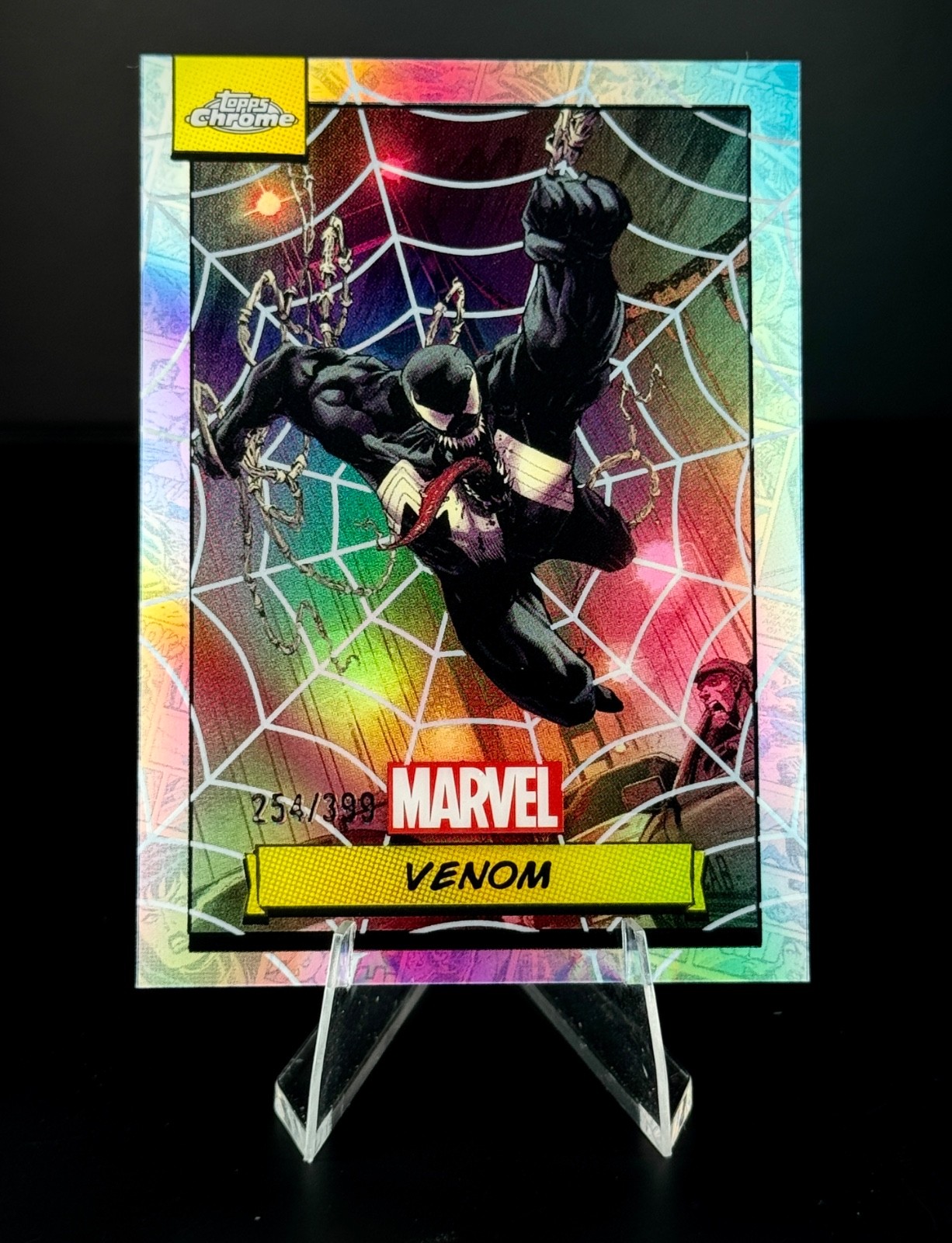 2024 Topps Chrome Marvel - Venom #62 Spider-Web Refractor /399 Spider-Man