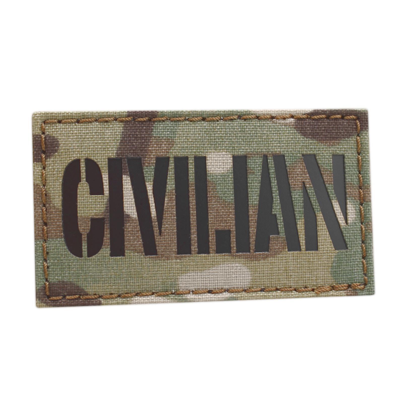 IR civilian 2x3 5 OCP multicam laser cut morale tactical hook patch
