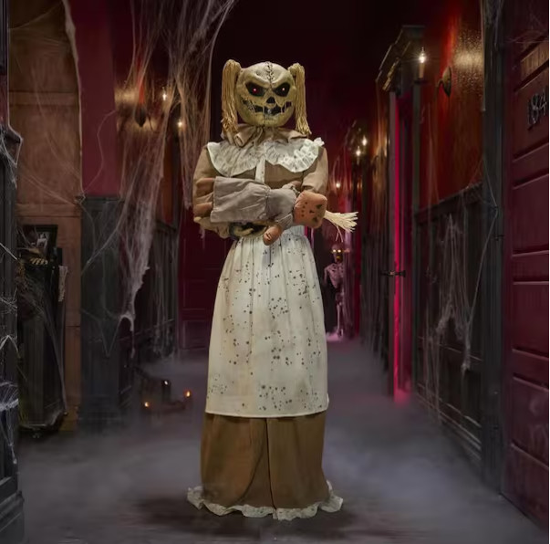 5.5 FT ANIMATED SITTER OF SOULS HALLOWEEN ANIMATRONIC PROP
