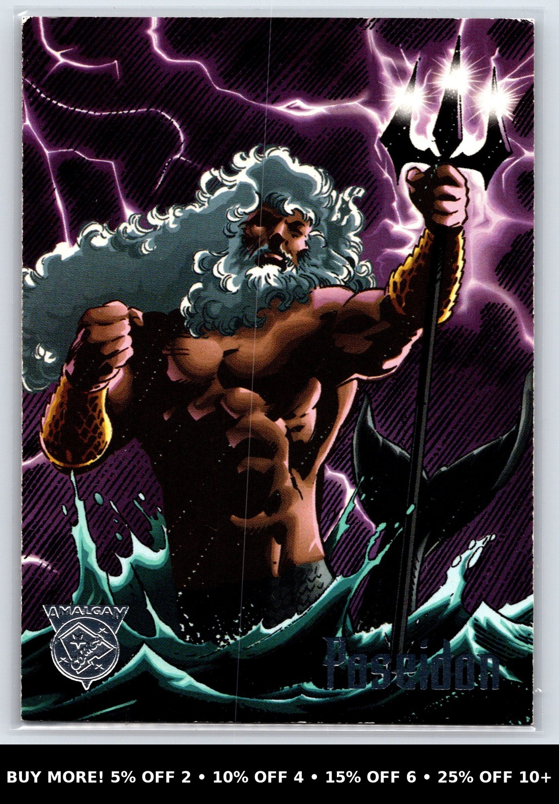 1996 Fleer/SkyBox International #70 Poseidon DC Amalgam Comics Marvel